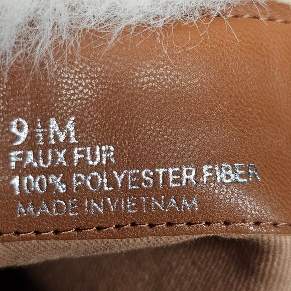 Linea Paolo Womens Faux Fur Trim Side Zipper Suede Wedge Ankle Booties Brown 9M - Picture 7 of 10